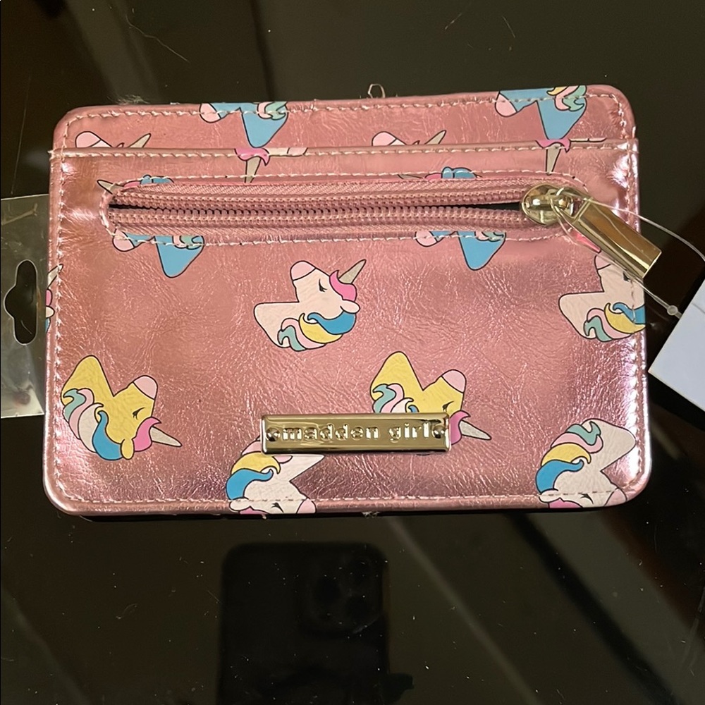 Madden Girl Pink Unicorn Card Holder